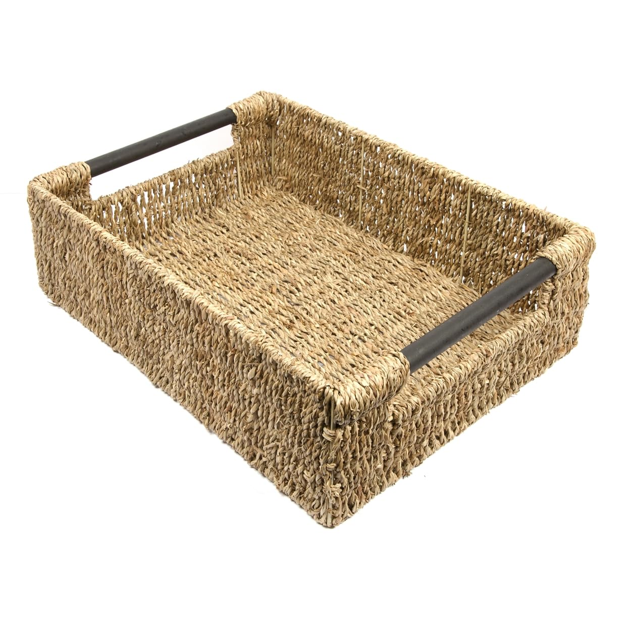 Woodluv Storage Baskets, Storage baskets for Shelves, Storage Box Organiser, Baskets to make hampers With Wood Handles -Extra Large