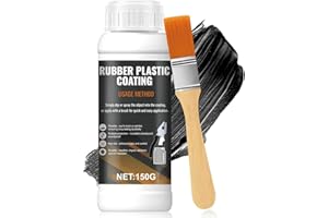WANJAO Tool Dip Rubber Coating, Liquid Rubber Dip Flexible Peelable Protective Coating Rubber Coating Sealant, Waterproof, Flexible, Breathable, Slip Resistance for Tools DIY Craft, 150g Black