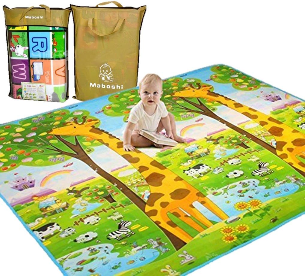 Akris 78.7" x 71" Large Baby Play Mats Activity Gym Baby Care Play Mat, Non Slip & Reversible Waterproof