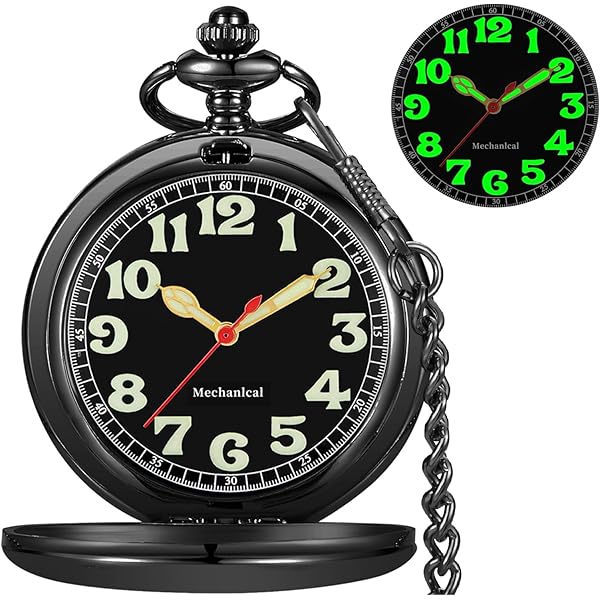 SEWOR Mens Luminous Dial Hand Wind Mechanical Pocket Watch With Brand Leather Gift Box Stand Up Black SEWOR Mens Luminous Dial Hand Wind Mechanical Pocket Watch With Brand Leather Gift Box Stand Up Black