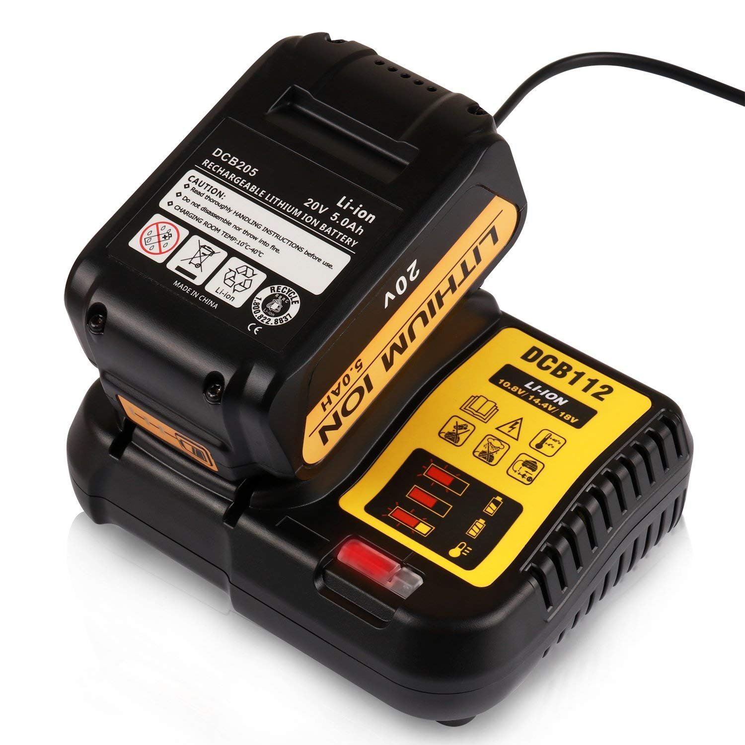 STZ Dewalt DCB112 12Volt and 20Volt MAX LithiumIon Battery Charger