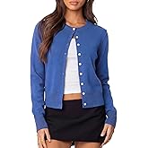 Darong Women's Lightweight Cardigan Sweater Long Sleeve Button Down Crew Neck Spring Outfits Fashion 2026 Clothing