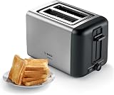 Bosch DesignLine 2-Slice Toaster Stainless Silver Black view 4