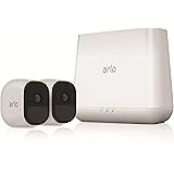 Arlo Pro Security System with Siren 2 Rechargeable Wire-Free HD Cameras with Audio, Indoor/Outdoor, Night Vision (VMS4230) by NETGEAR