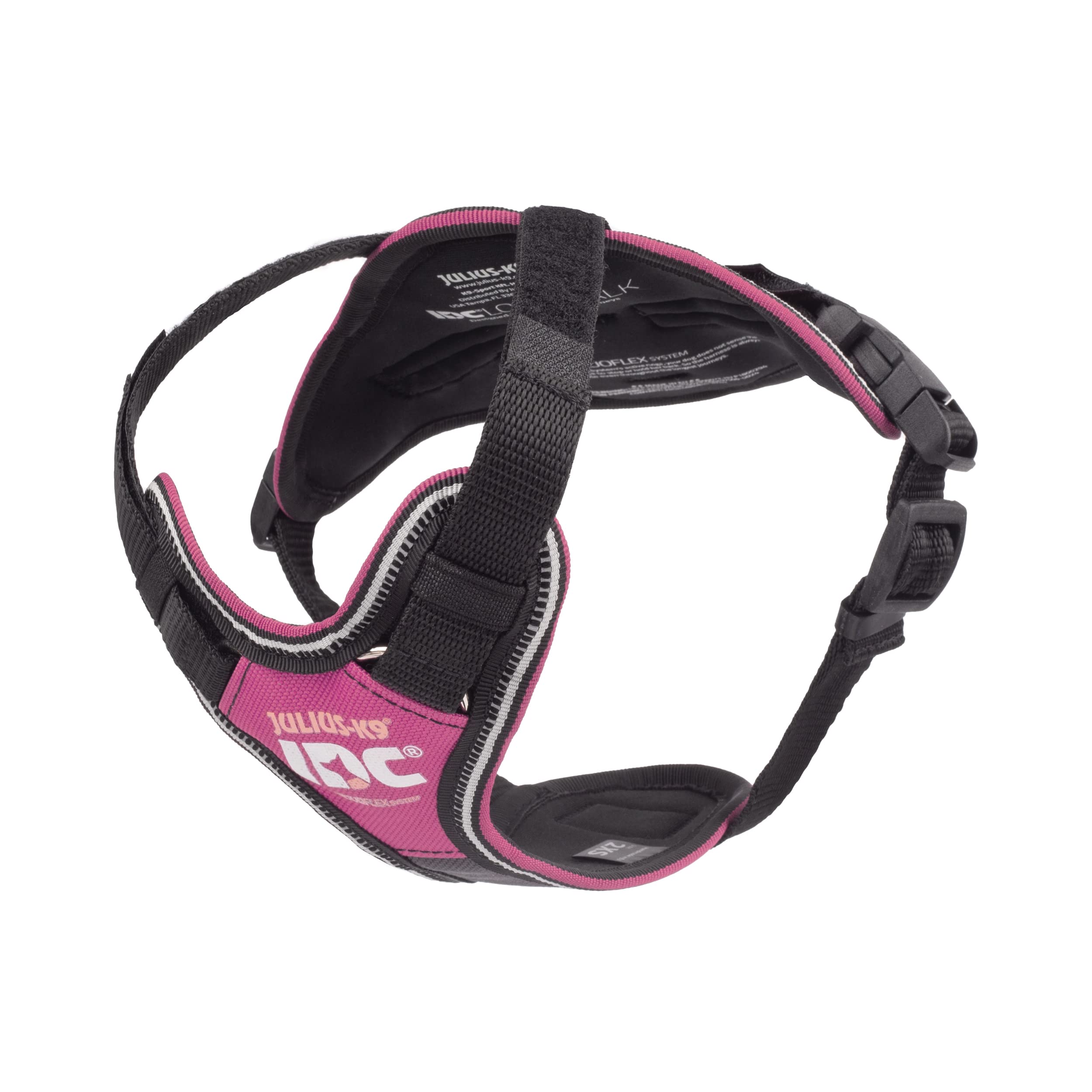JULIUS-K9 IDC Longwalk Y-Harness, Pink-Gray, Size: 2XS