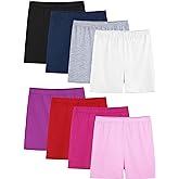 FEOEOR 8 Pack Girls Shorts Bike Shorts Toddler Biker Cartwheel Multi-Color Dance Under Dress Girls Clothes