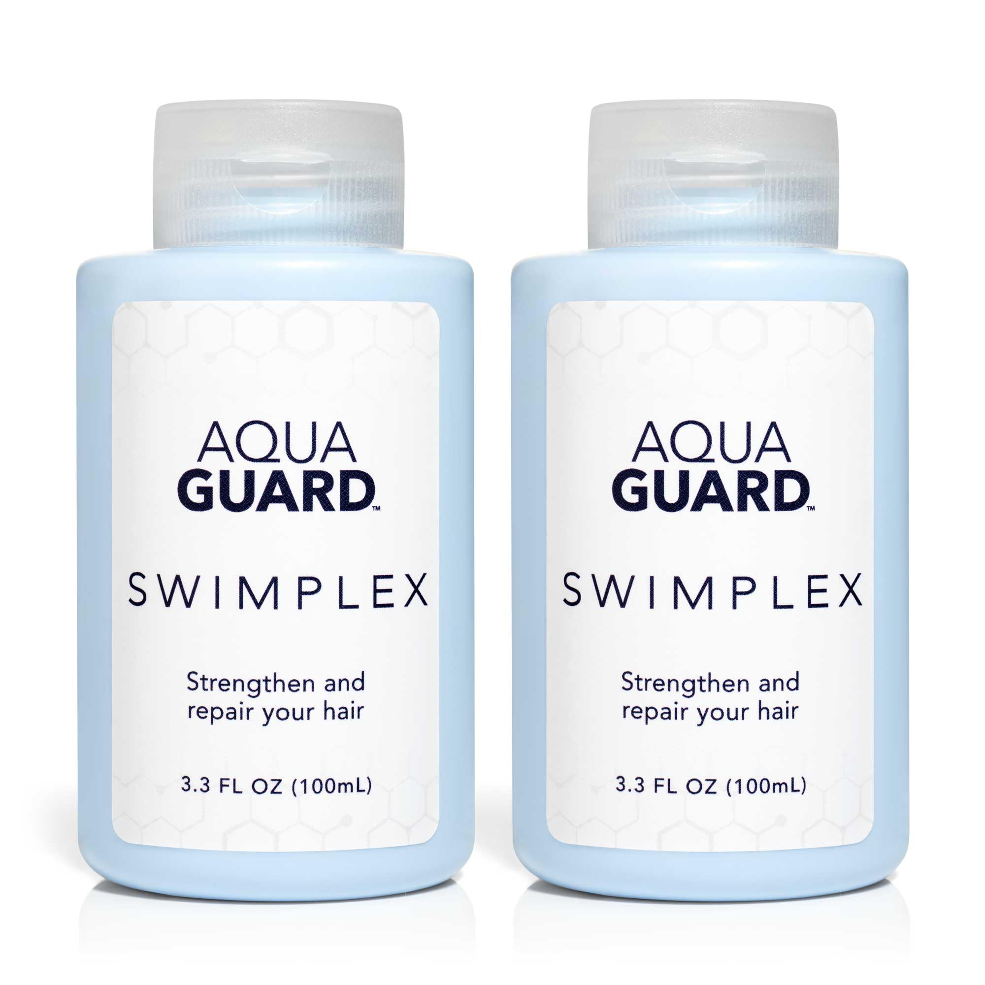 AquaGuard SwimPlex | No More Dry, Brittle Strands | Reverses Damage Caused by Chemicals and Minerals in Water | Made in California | Paraben, Phthalate, and Gluten-Free | 3.0 oz (2 Pack)