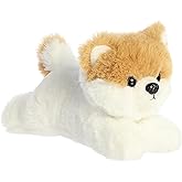 Aurora® Adorable Mini Flopsie™ Pom The Pup™ Stuffed Animal - Mini Companions Ready for Playful Adventures - for Kids All Ages, Toddlers, Adults, and Families - White 8 Inches