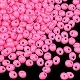 Yholin 4000pcs Glass Seed Beads Bulk, 3x6mm Teardrop Shape Light pink Seed Beads Small Pony Beads for DIY Craft Projects Bracelets Necklace Jewelry Making
