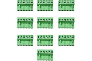 kuosbiu 10 PCS 6 Pin 5.08mm Pitch Pluggable PCB Screw Terminal Block Phoenix 6 Pin Male Plug for 24-12AWG