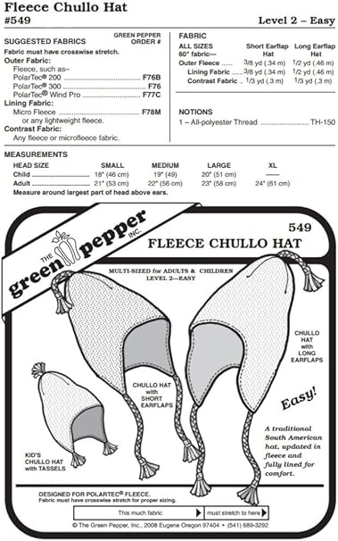 fleece earflap hat sewing pattern