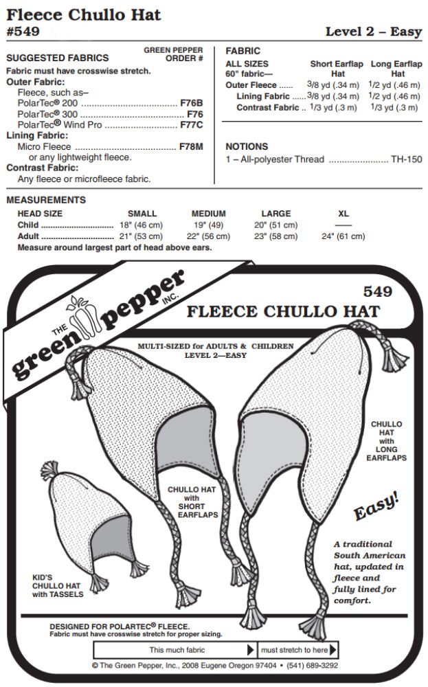 earflap hat sewing pattern