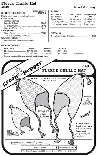 fleece earflap hat sewing pattern