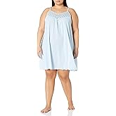 Shadowline Women's Plus-Size Beloved 38 Inch Braided Spaghetti Strap Short Gown