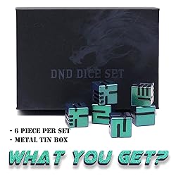 FONVGOGO D6 Dice Set 6 Pcs 16mm, Cool Fancy 6 Sided