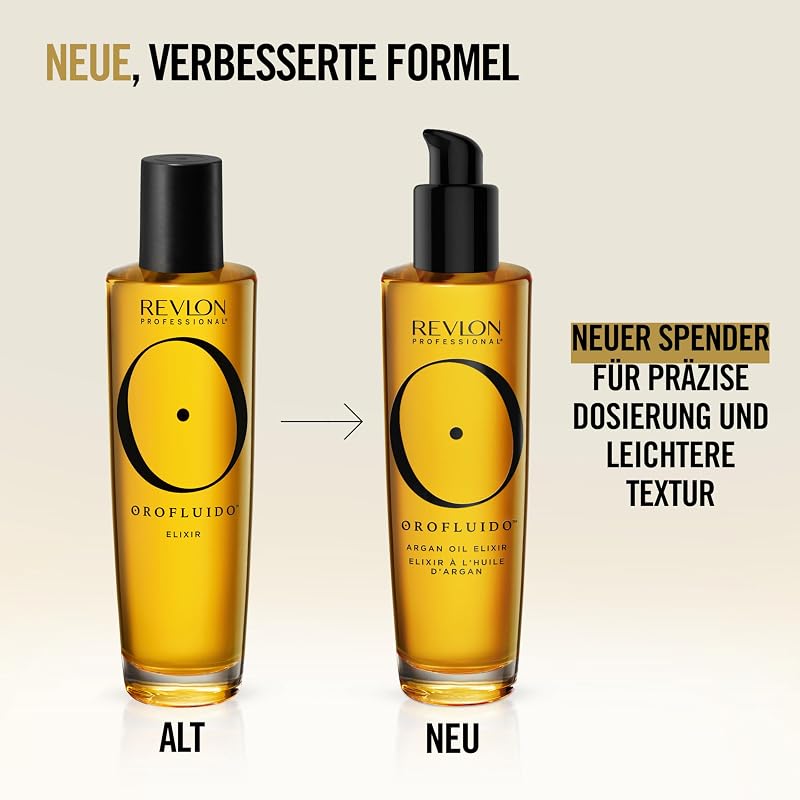 Orofluido Argan Oil Elixir, 85 ml, nährende Leave in Haarpflege mit Arganöl, glättendes Haaröl für geschmeidiges, glänzendes Haar, mit Anti Frizz, vegan
