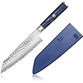 Cangshan KITA Series 7-Inch Kiritsuke Knife with Sheath, High Carbon X-7 Damascus Steel, 501417