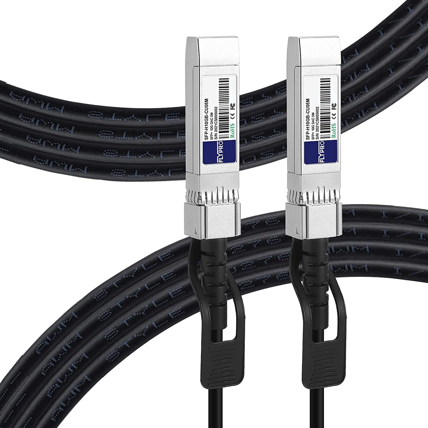 FLYPROFiber 5m/16.4ft SFP+ DAC Cable - Passive Twinax for Cisco, Ubiquiti, Netgear, Mikrotik, Supermicro - Length Options: 0.5m-7m