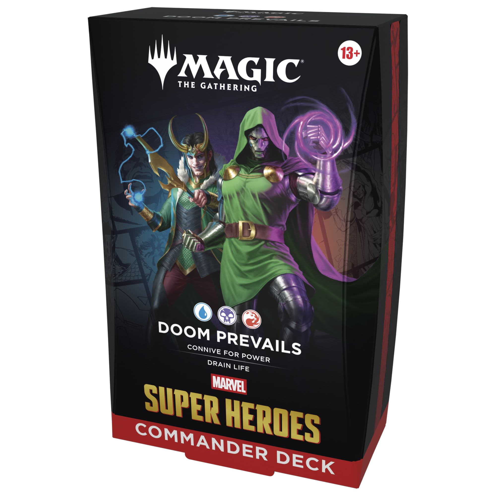 Magic: The Gathering | Marvel Super Heroes Commander Deck - Doom Prevails (100-Card Deck + Accessories)