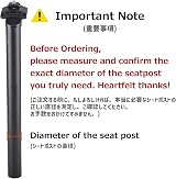 Azarxis Bike Seat Post 25.4 27.2 28.6 30.4 30.8 31.6 x 350mm Aluminum Alloy view 6