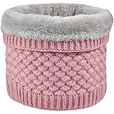 LO SHOKIM Neck Warmer Men Fleece Neck Gaiter Women Scarf Winter Double-layer Thick Circle Loop Infinity Scarf Warm Windproof