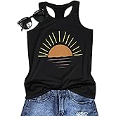 JILUVIN Tank Tops for Women Racerback Summer Sleeveless Casual Graphic Basic Top Shirts