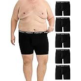 INNERSY Men's Big and Tall Boxer Briefs Cotton Stretch Moisture Wicking Underwear 5-Pack