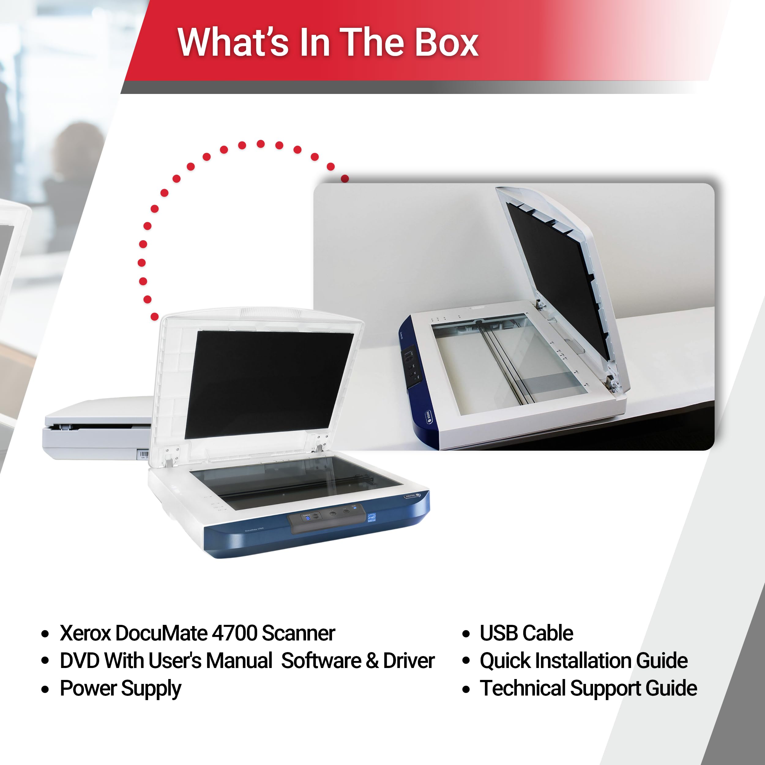 Xerox DocuMate 4700 Color Document Flatbed Scanner