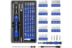 ORIA Precision Screwdriver Set, 61 in 1 Small Screwdriver Set with 57 Precision Bits, Portable Repair Tool Kit, Magnetic Screw Driver Kit with Extension Rod for Smartphone, PC, Watch,Toys, Blue