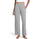 GYS Bamboo Viscose Pajama Pants for Women, Soft Wide Leg Pants with Pockets, Comfy Lounge Bottoms Loose Yoga Sweatpants S-XXL