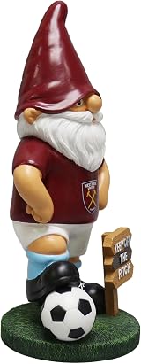 FOCO West Ham United Keep Off The Pitch Gnome Ornament Indoor Outdoor view 3