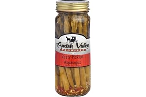 Amish Valley Products Pickled Aspargus Spears Glass Jar Vegetable (Zesty, One Jar)