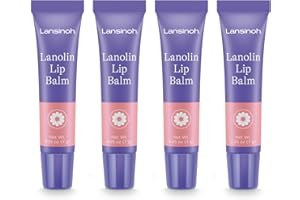 Lansinoh Lanolin Lip Balm, 4 Pack, 0.25 oz Each, Ultra-Moisturizing Lip Care with Natural Lanolin for Dry, Chapped Lips