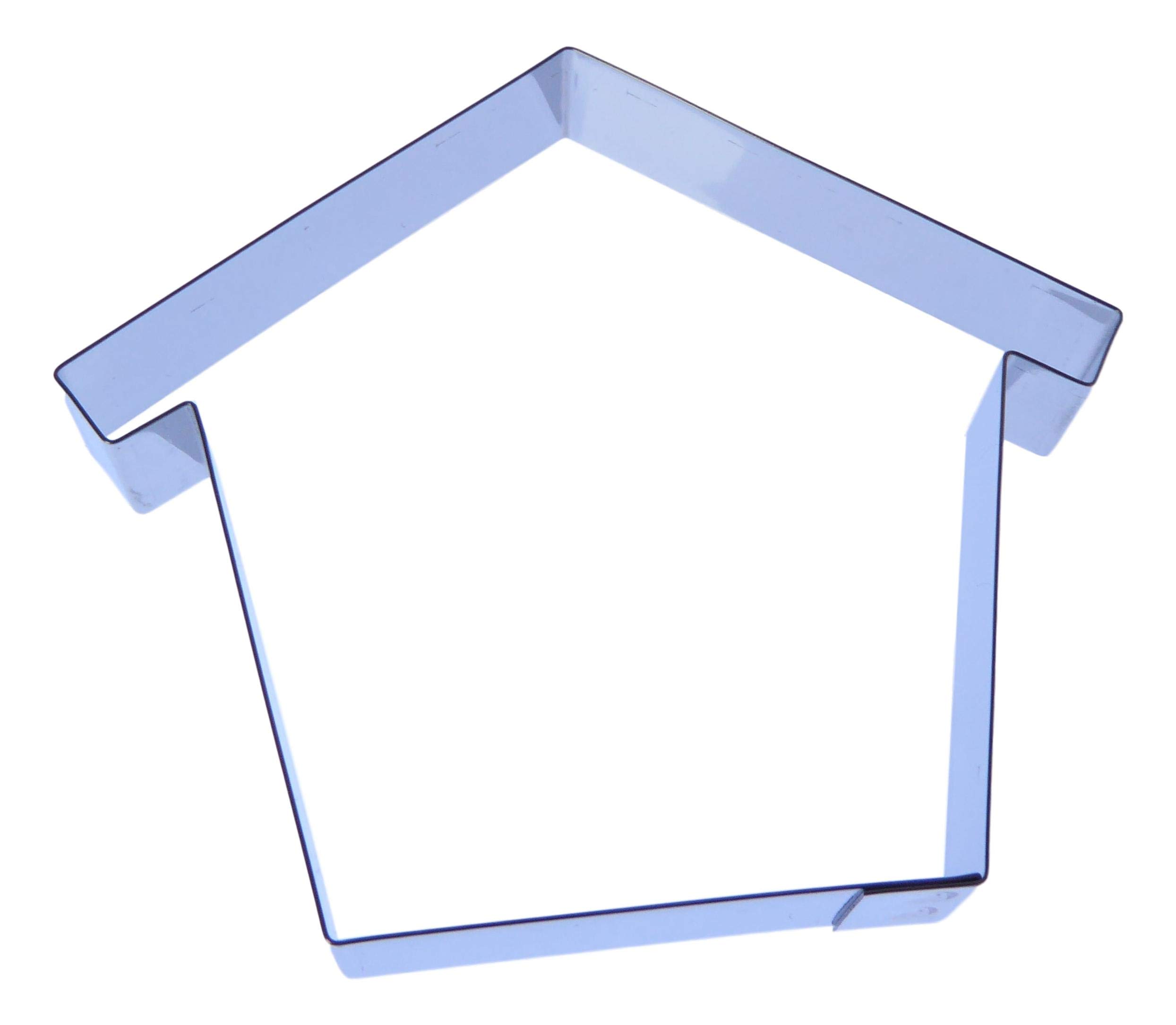 Gingerbread House Front Cookie Cutter - Stainless Steel - H75 x W 85mm Approximately