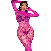 EHSUYAB Sexy Lace Leopard Jumpsuit For Women, Fishnet Bodysuit Glow Party Club, Poster One Piece Mesh Full Body Rave Outfits