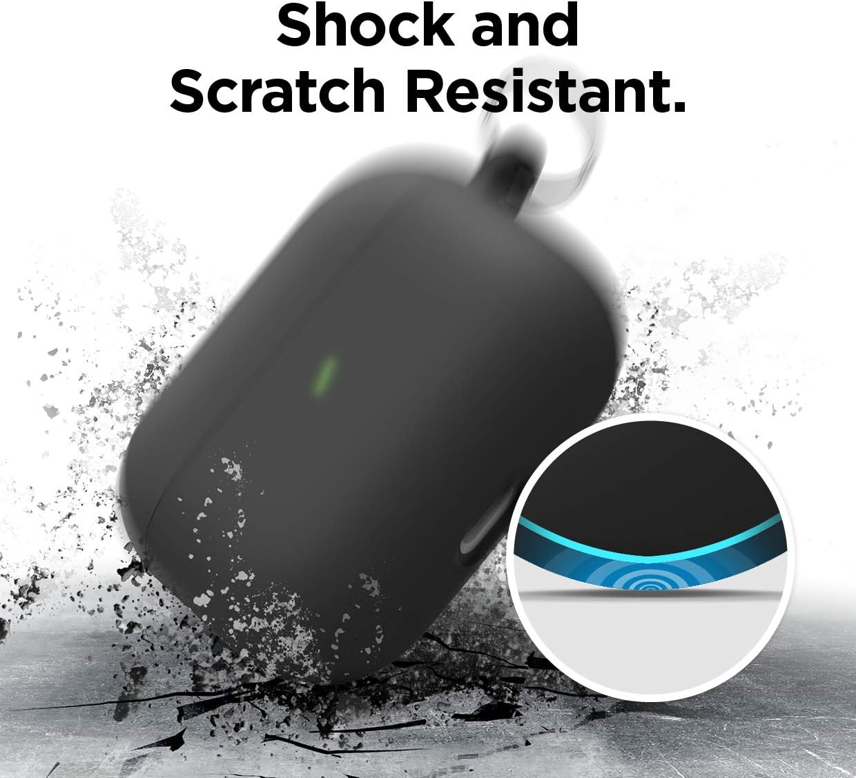 elago Liquid Hybrid Silicone Case with Keychain Designed for Apple AirPods Pro - Image 4