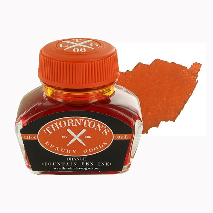 Buy Thornton's Luxury Goods Fountain Pen Ink Bottles 30ml Orange
