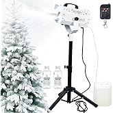 LANGXUN 1500W Snow Machine with Stand | Wireless and manual control, 2 bottles of snow fluid included, adjustable snowfall for christmas party