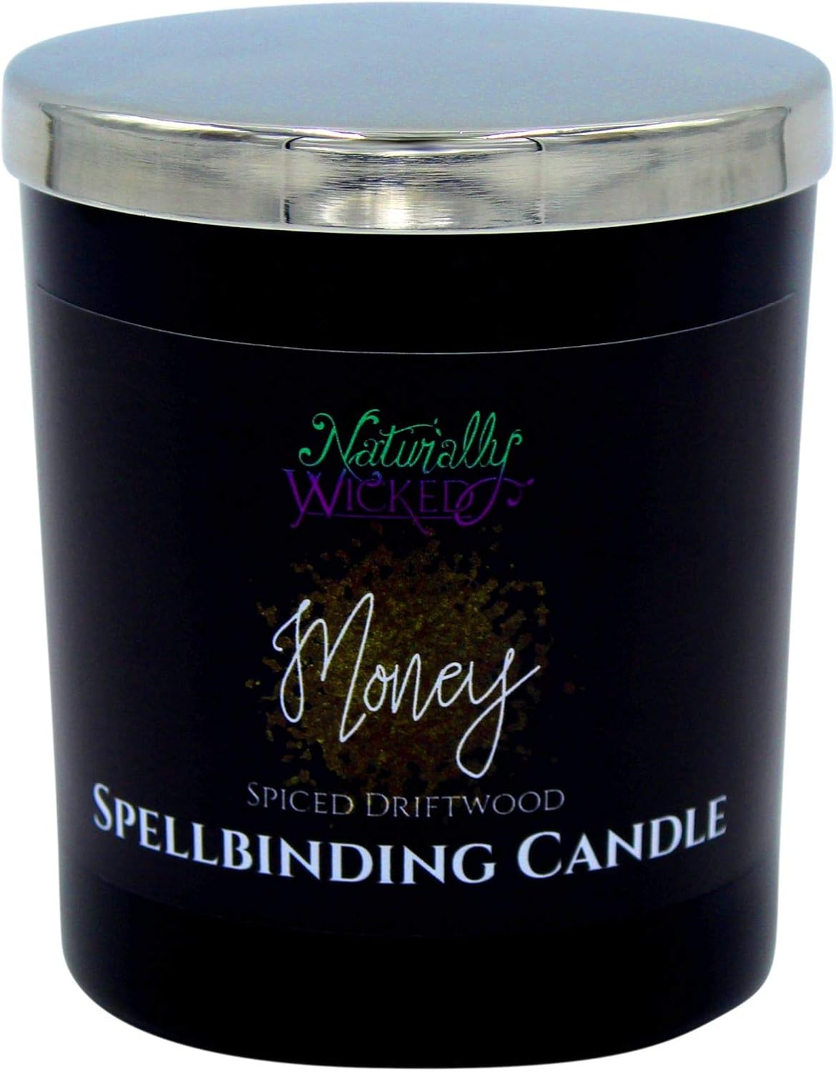 Naturally Wicked Spellbinding Money Candle, Black, Large - 250ml - Image 3