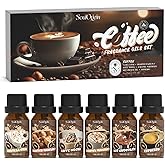 Soulorigin Coffee Fragrance Oils Set, Essential Oil for Diffuser, Diffuser Oil, Use for Soap Candle Making,Caramel Apples, Pumpkin Pie, Candy Corn, Halloween Cookies, Popcorn Balls, Snickers Bars