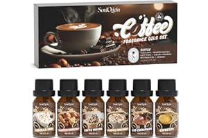 SoulOrigin Coffee Essential Oils Set, Fragrance Oil Set for Oil Diffusers, Scented Oils for Bath Salts and Dry Ball 6x10ml - 