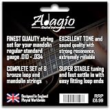 Adagio Pro Mandolin String Set Phosphor Bronze Wound 010-034 Loop End view 3