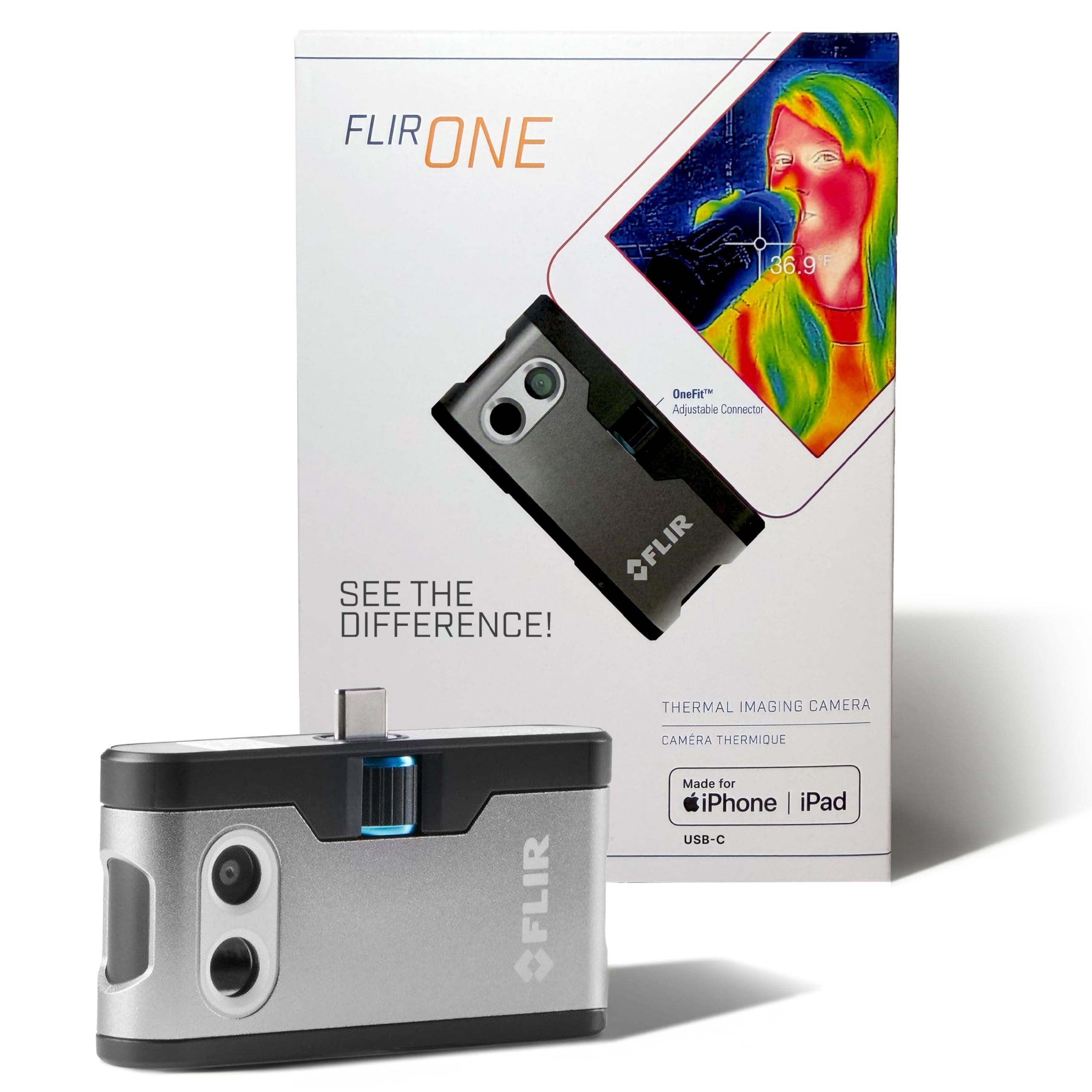 Photo 1 of Flir One - Thermal Imaging Camera for iOS Smartphones (iPhone 15 and Newer w/USB-C), 240x180 Super Resolution (80x60 Native IR)