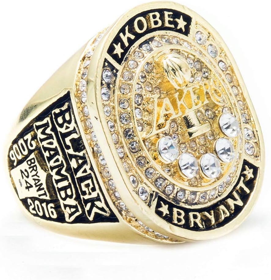 BOAI Mens Jewelry Titanium Steel 2016 Year Kobe Lakers Championship Rings