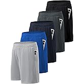 BVNSOZ Men's Athletic Shorts with Pockets and Elastic Waistband Quick Dry Workout Shorts for Men