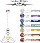 JSDDE Chakra Crystals Life Tree Suncatcher Heart Shape Window Decor view 6