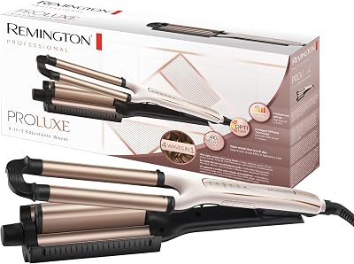 ProLuxe Lockenstab 4-in-1, Digitales Display, 210 °C, Weiße Rose