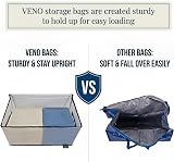 VENO 10 Pack Moving Bags Large Storage Bins with Lids Clear 102L view 3