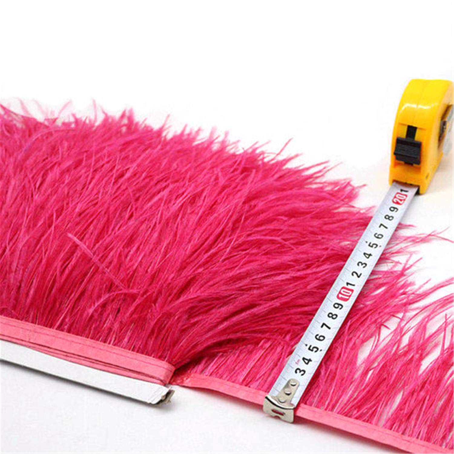36 Colours Quality Ostrich Feather Trimming Fringe for Millinery Craft Dress Making (Water Melon,2 Meters)