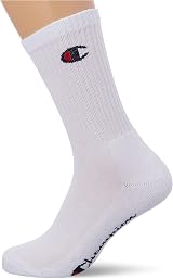 Champion Unisex Basics 6pk Crew Socks White 6 UK view 2